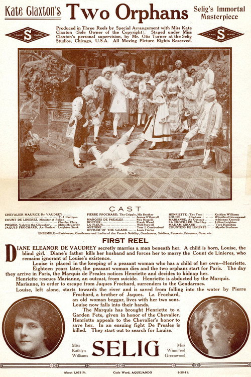 The Two Orphans (1911) poster