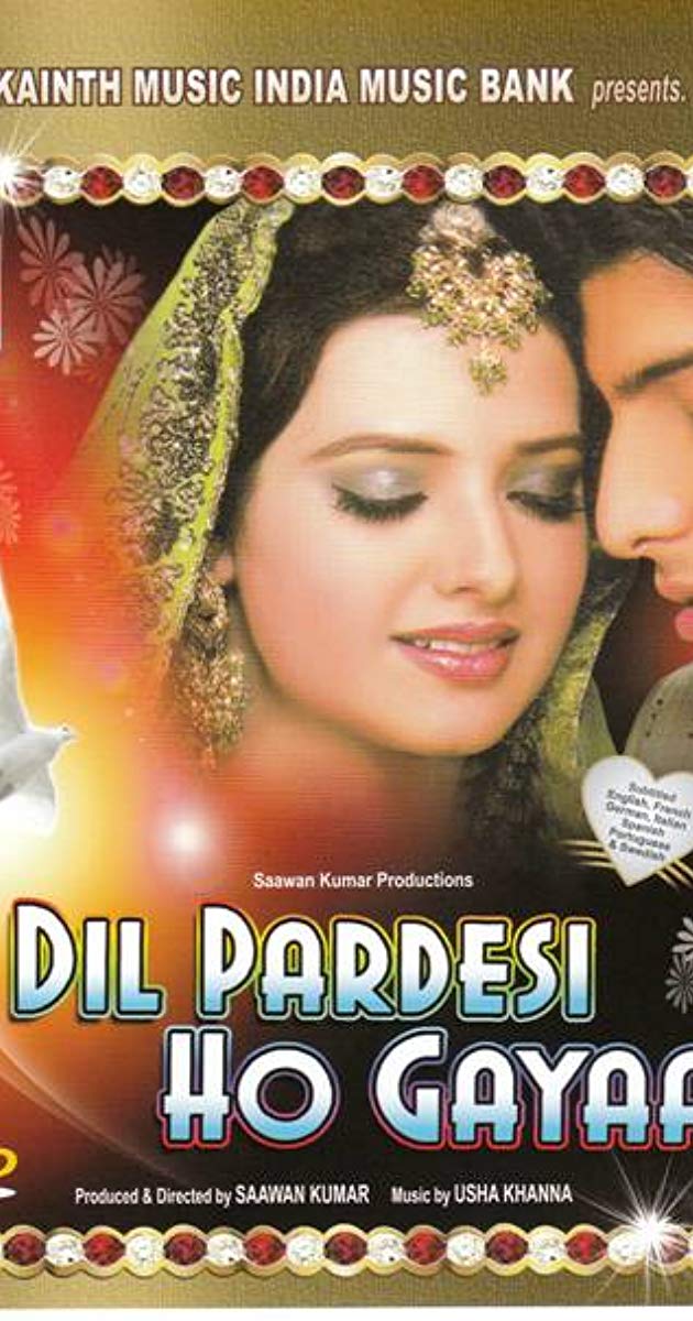 Poster for the movie "Dil Pardesi Ho Gayaa"